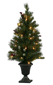 Purchase 5 ft Potted Lit Ashbery Artificial Christmas Trees Today, Online!