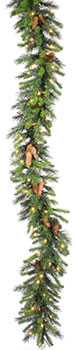 Shop For 50 ft x 16" Prelit Cheyenne Pine Artificial Garland Christmas Decorations Online