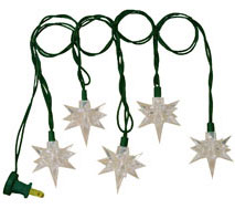 Clear Diamond Star Novelty Christmas Lights For Sale