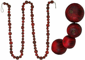 6ft Long Red Country Berry Christmas Garland