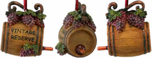 Vintage Reserve Wine Barrel Decor Christmas Ornaments Online For Sale