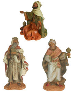 Set of Three Kings Nativity Scene Figures