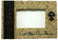Purchase Spiritual Unique Christmas Gifts Like This God Bless Our Family Picture Frame With Cross Design Online!