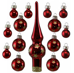 Shop Online For Miniature Red Glass Trim Christmas Ornament Sets Today!