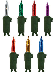 Buy 50 Miniature Christmas Light Bulb Sets With Green Wire Traditional String Lights Now, Online