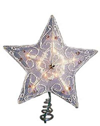 Buy Beaded Fabric Christmas Tree Star Toppers Online Today